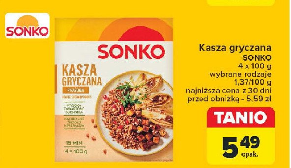 Kasza gryczana prażona Sonko promocja