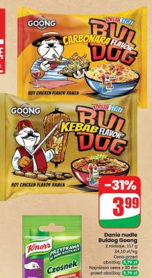 Danie nudle Buldog Goong Carbonara Flavor promocja w Dino