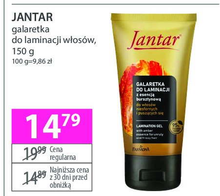 Galaretka do laminacji Farmona jantar Jantar (farmona) promocja