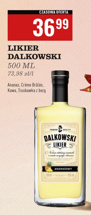 Likier kawowy Dalkowski promocja