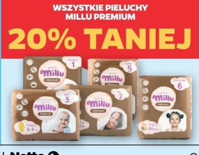 Wszystkie pieluchy Millu Premium promocja w Netto