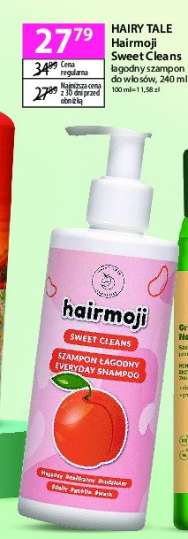 Łagodny szampon do włosów Hairmoji sweet cleans promocja