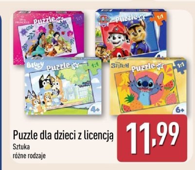 Puzzle dla dzieci z licencją różne rodzaje promocja w Aldi