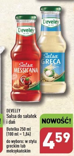 Sos salsa greca Develey promocja w Aldi
