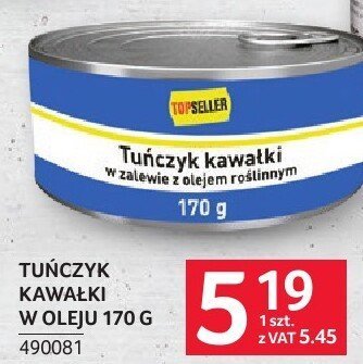 Tuńczyk kawałki w oleju Topseller 170g promocja w Selgros