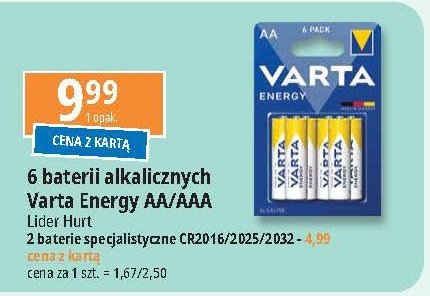 Bateria alkaliczna Varta promocja