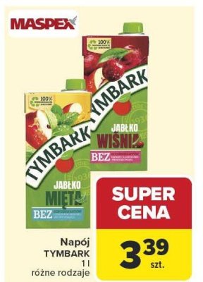 Napój Tymbark jabłko-mięta 1l promocja w Carrefour Market
