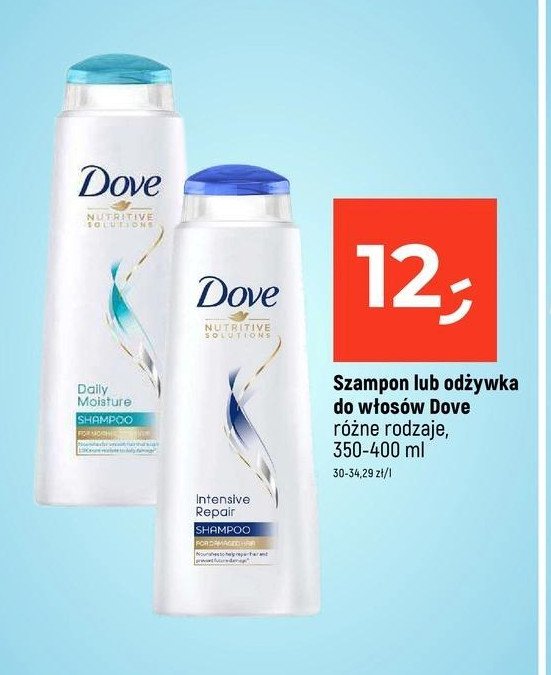 Szampon daily moisture Dove nutritive solutions promocja