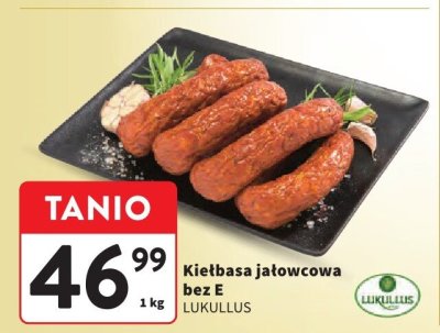 Kiełbasa jałowcowa bez E LUKULLUS promocja w Intermarche
