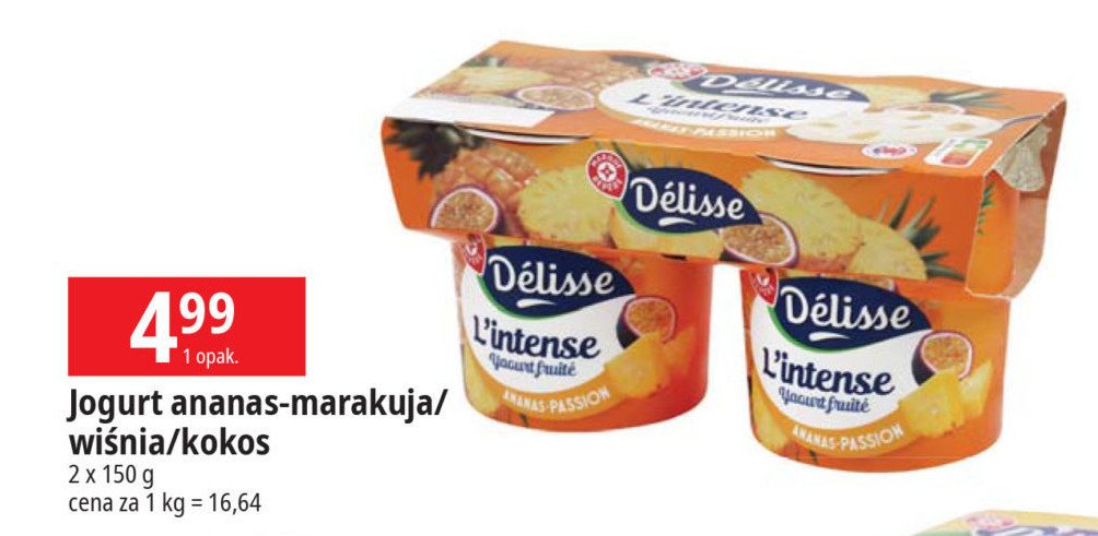 Jogurt wiśnia Wiodąca marka delisse promocja