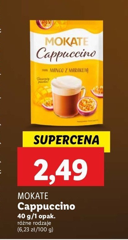 Cappuccino mango z marakują Mokate cappuccino promocja