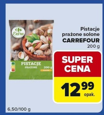 Pistacje prażone solone CARREFOUR promocja w Carrefour Express