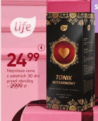 Suplement diety LIFE+ tonik świąteczny promocja w Super-Pharm