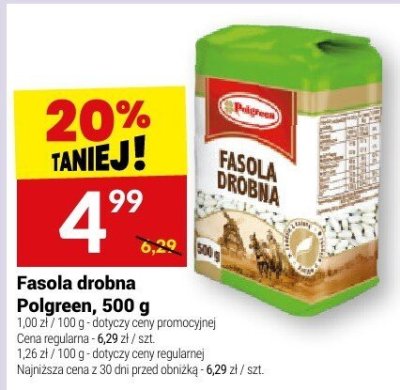 Fasola drobna Polgreen, 500 g promocja w Twój Market
