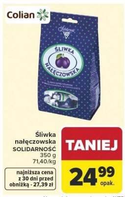 Śliwka nałęczowska SOLIDARNOŚĆ 350 g promocja w Carrefour Market