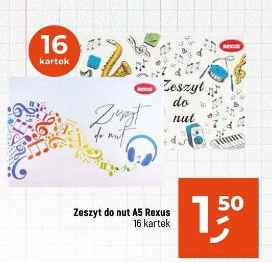 Zeszyt do nut a5/16k. Rexus promocja