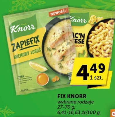 Fix Knorr wybrane rodzaje promocja w Groszek
