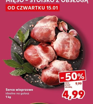 Serca wieprzowe promocja w Kaufland