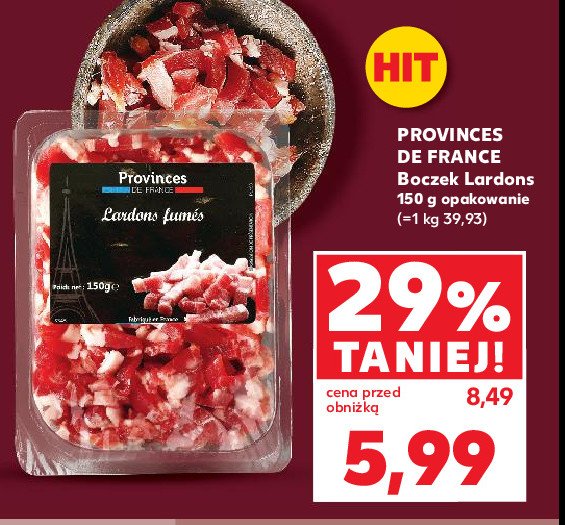 Boczek wędzony lardons Provinces de france promocja w Kaufland