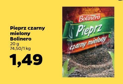 Pieprz czarny mielony Bolinero promocja