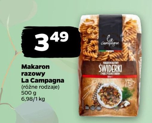 Makaron świderek La campagna promocja w Netto