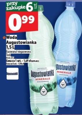 Woda Augustowianka 1,5l promocja w TOPAZ