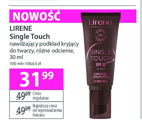 Podkład kryjący single touch Lirene promocja