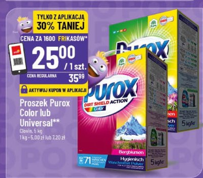 Proszek Purox Color lub Universal promocja w POLOmarket
