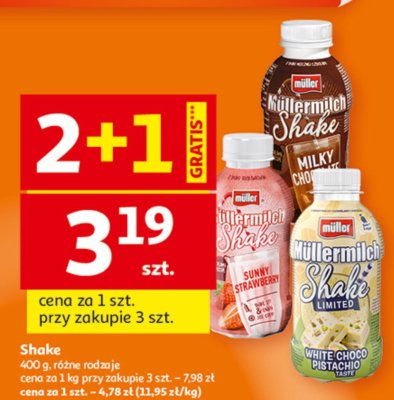 Shake Müllermilch różne rodzaje promocja w Auchan