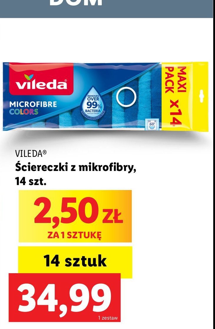 Ściereczki z mikrofibry colors Vileda promocja