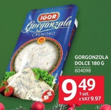 Gorgonzola Dolce Igor 180g promocja w Selgros