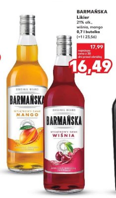 Likier BARMAŃSKA mango 21% alk. 0,7 l butelka promocja w Kaufland
