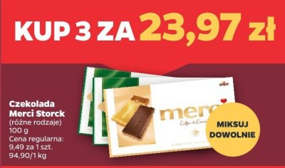 Czekolada Merci (różne rodzaje) promocja w Netto