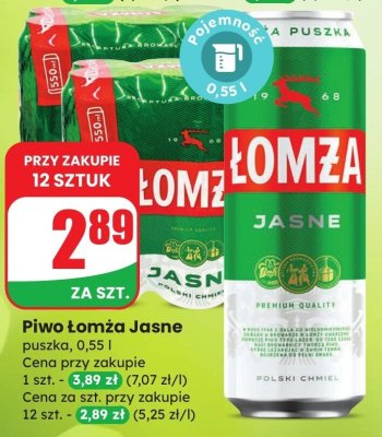 Piwo Łomża Jasne promocja w Dino