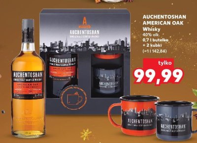 Whisky AUCHENTOSHAN AMERICAN OAK 40% alk. 0,7 l butelka + 2 kubki promocja w Kaufland