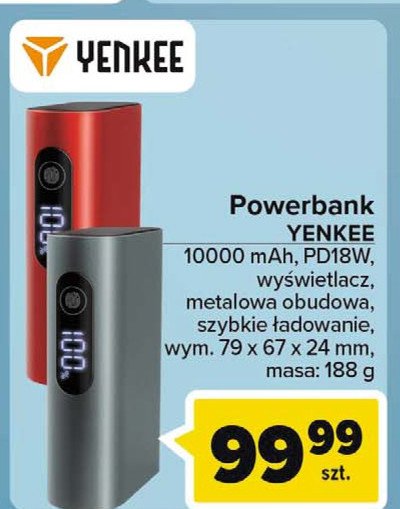 Powerbank pd18w 10000 mah niebieski Yenkee promocja