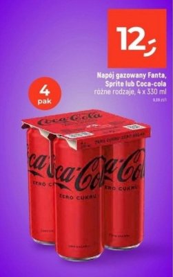 Napój gazowany Coca-Cola różne rodzaje 4x330ml promocja w Dealz