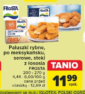 Paluszki rybne serowe Frosta promocja