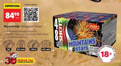 Wyrzutnia fajerwerków Mountain Stars promocja w Biedronka