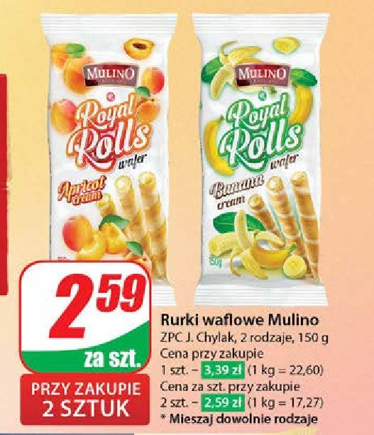 Rurki bananowe Mulino promocja