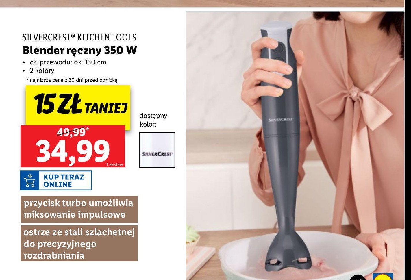 Blender ręczny 350w Silvercrest promocja