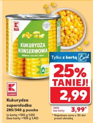 Kukurydza supersłodka promocja w Kaufland