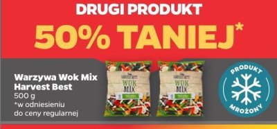 Warzywa wok mix wszystkie rodzaje 500 g drugi produkt -50% promocja w Netto