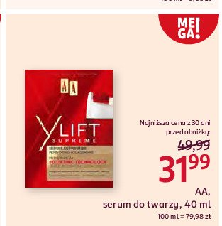 Serum aktywator peptydowo-kolagenowe Aa y lift supreme promocja