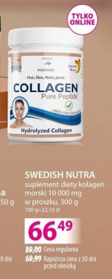 Suplement diety SWEDISH NUTRA kolagen morski promocja w Hebe