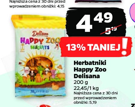 Herbatniki happy zoo Delisana promocja
