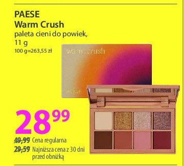 Paleta cieni warm crush Paese promocja w Hebe