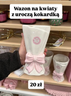 Wazon na kwiaty z kokardką promocja w Pepco