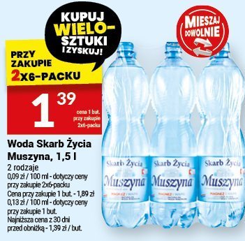 Woda Skarb Źródła Muszyna, 1,5 l promocja w Twój Market