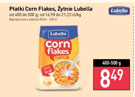Płatki corn flakes Lubella mlekołaki promocja